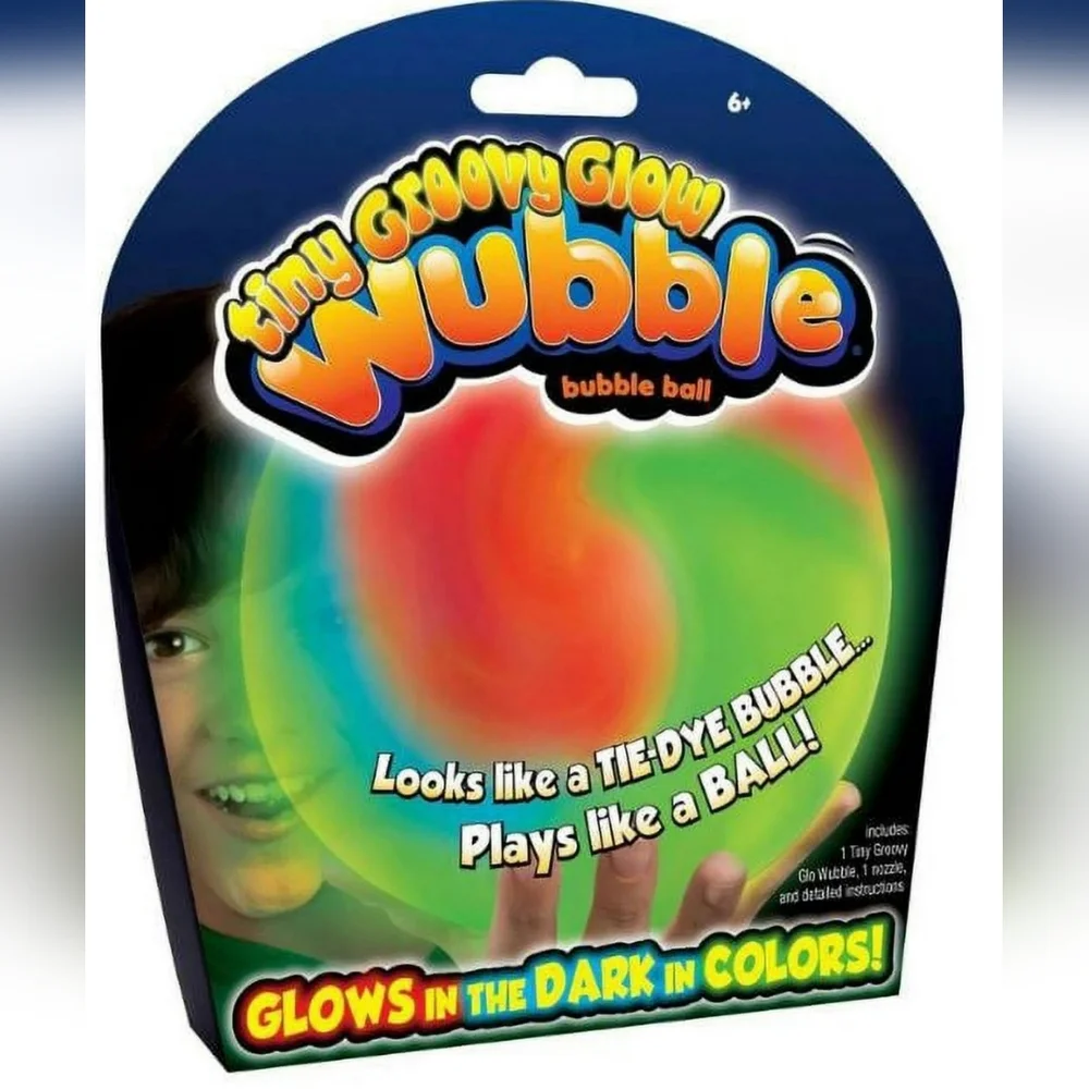 Wubble Tiny Groovy Glow Bubble Ball - Picture 1 of 5
